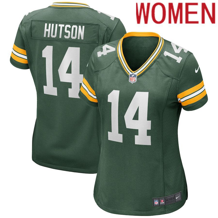 Women Green Bay Packers #14 Don Hutson Nike Green Game Retired Player NFL Jersey->women nfl jersey->Women Jersey